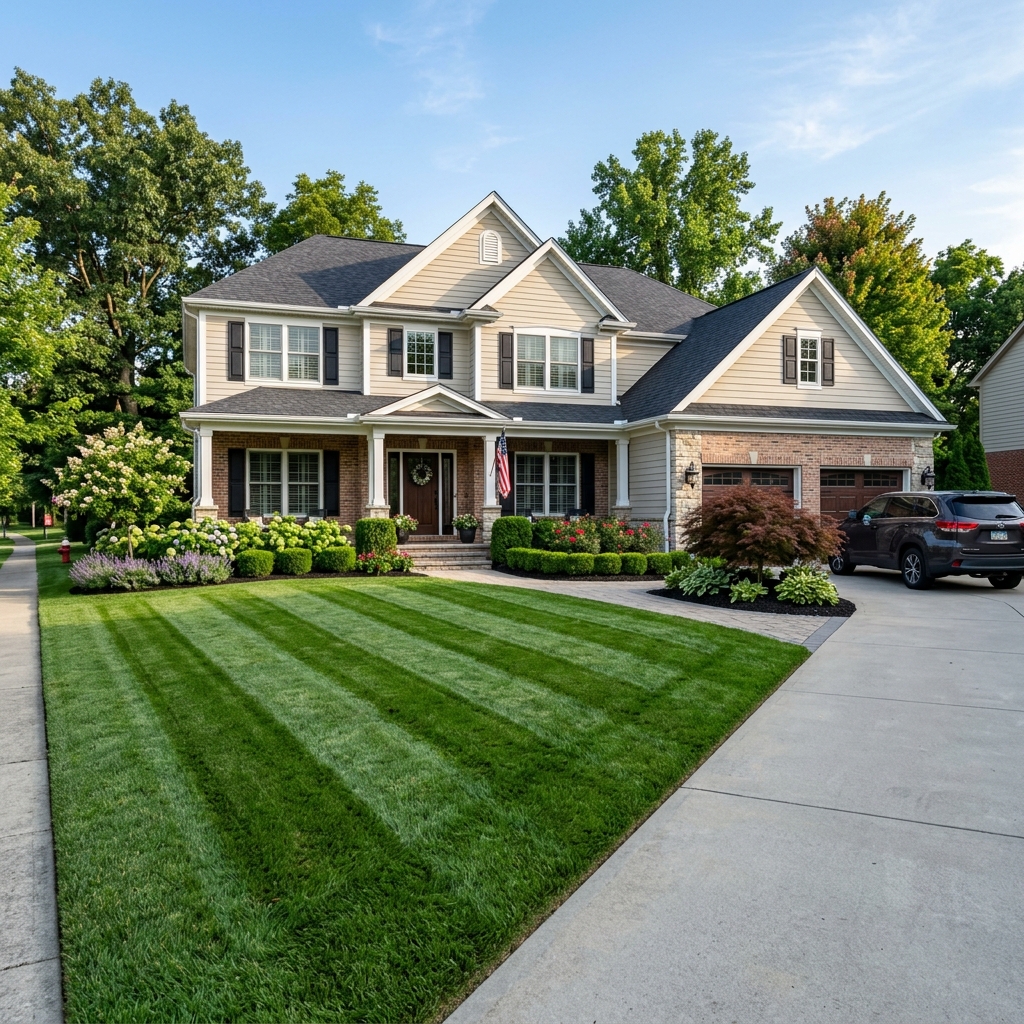 Professional lawn mowing service